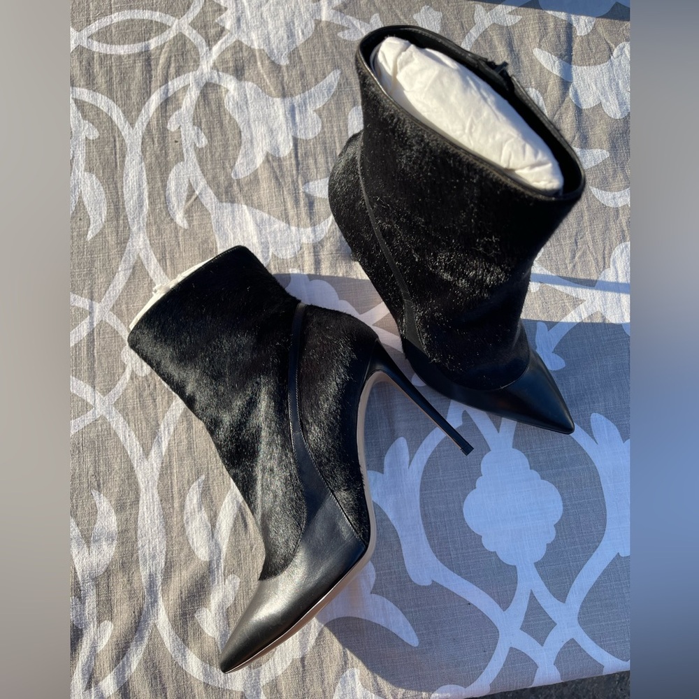Neil J. Rodgers pony hair booties
